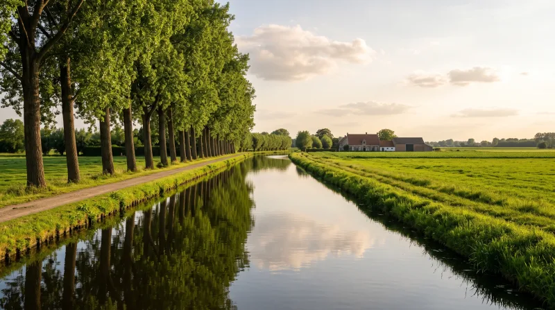 Le canal de Damme en bordure de Bruges