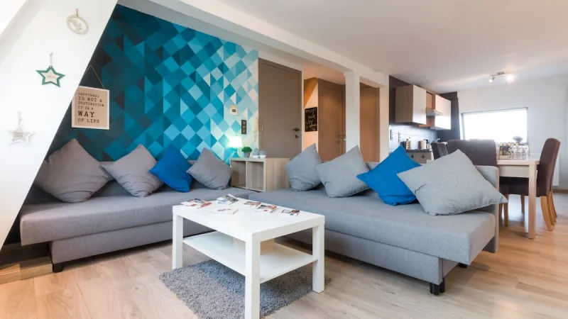 Woonkamer van een eigen vakantiewoning die volledig in beheer draait